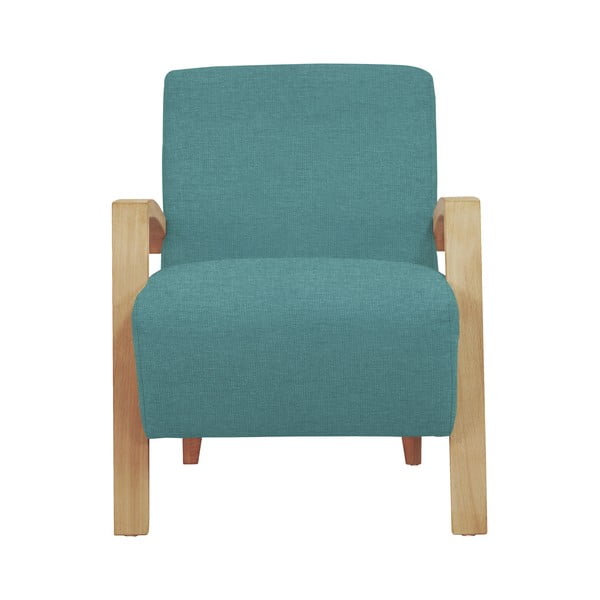 Šviesiai mėlynas fotelis su šviesiomis kojomis "Windsor & Co Sofas Luna-image-2