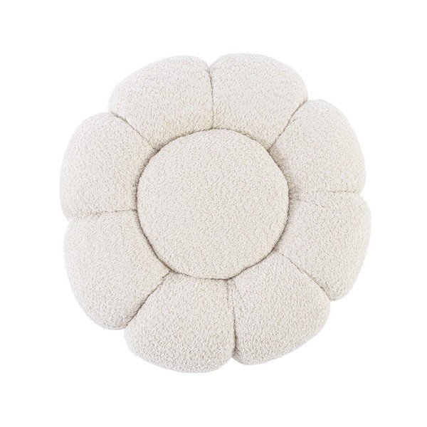 Kreminės spalvos taburetė iš boucle Florel – Bizzotto-image-2