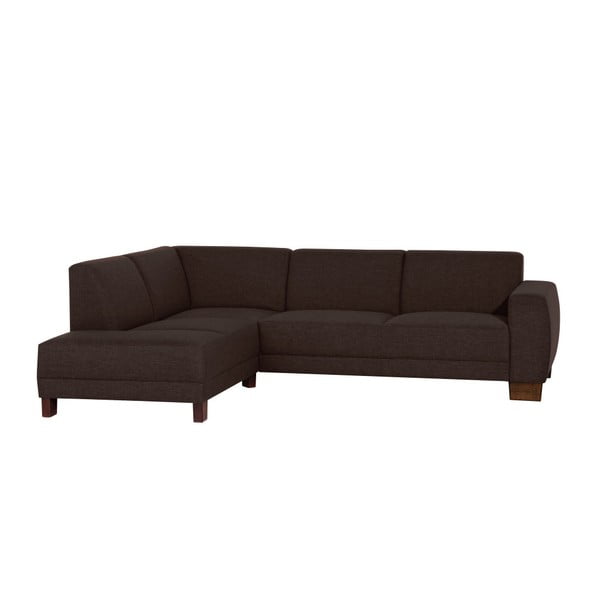 Tamsiai ruda "Max Winzer Blackpool" kampinė sofa, kairysis kampas