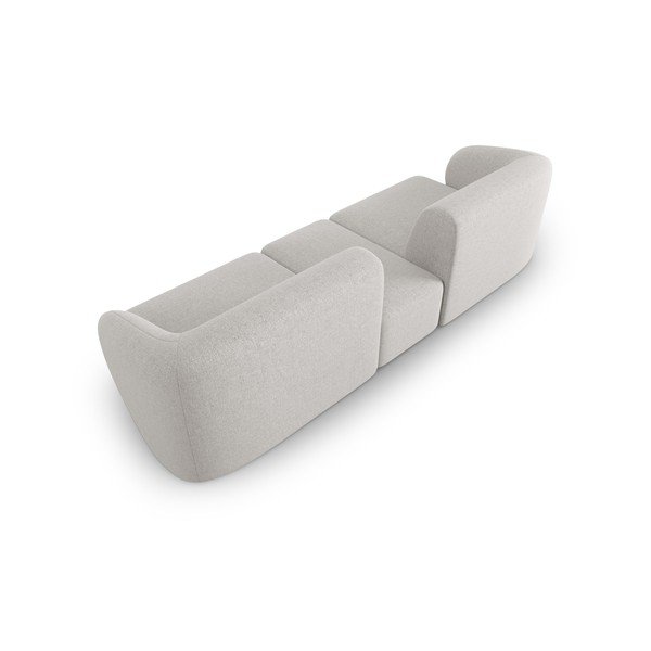Šviesiai pilkos spalvos iš šenilinio audinio sofa 246 cm Paolo – Milo Casa-image-3