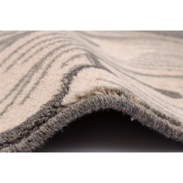 Iš vilnos kilimas pilkos spalvos/smėlio spalvos 200x300 cm Thea anthracite – Agnella-image-2