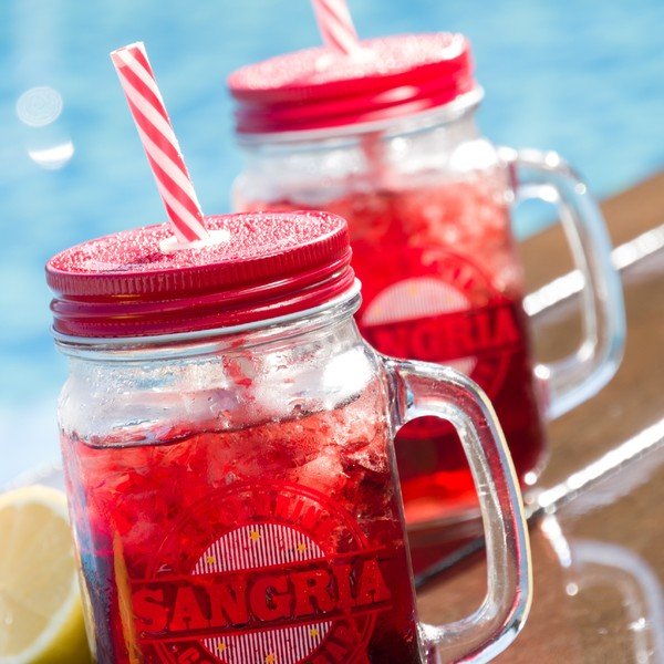 Stiklinė su dangteliu ir šiaudeliu InnovaGoods Sangría, 450 ml-image-1