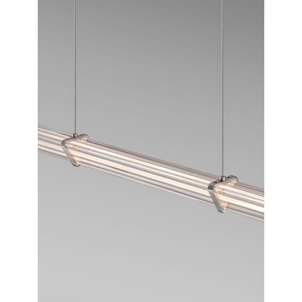 Matinės juodos spalvos/matinės sidabrinės spalvos iš metalo kabantis šviestuvas LED su pritemdymo funkcija su gaubtu iš akrilo stiklo Pheme – Nova Luce-image-2