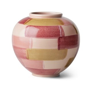 Rožinė keraminė vaza ø 21,5 cm Canvas - Kähler Design