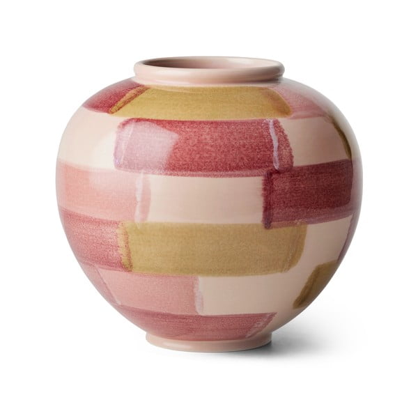 Rožinė keraminė vaza ø 21,5 cm Canvas - Kähler Design
