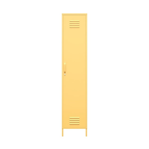 Geltonos spalvos metalinė spintelė Novogratz Cache, 38 x 185 cm