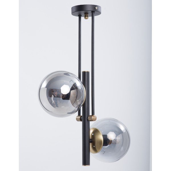 Lubinis šviestuvas juodos spalvos ø 15 cm su stiklo gaubtu Libra – Squid Lighting-image-1