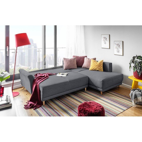 Tamsiai pilka kampinė sofa Miuform Lovely Annie, dešinysis kampas-image-3
