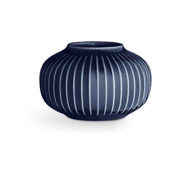 Tamsiai mėlynas porcelianinis arbatinės žvakidės laikiklis Kähler Design Hammershoi, ⌀ 10 cm