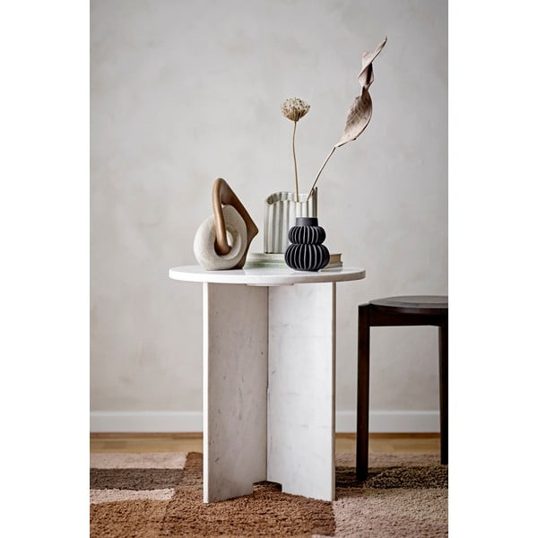 Iš marmuro apvalios formos šoninis stalas ø 46 cm Jasmia – Bloomingville-image-1