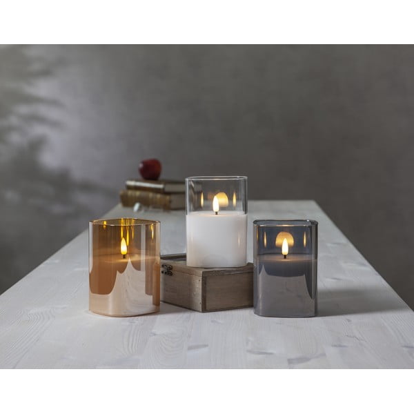 LED žvakė reikia baterijų (aukštis 12,5 cm) Flamme – Star Trading-image-2
