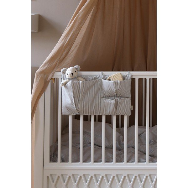 Šviesiai mėlynos spalvos iš organiškos medvilnės lovytės kišeninė kabykla 42 cm Classic Stripes Blue – Cam Cam Copenhagen-image-1