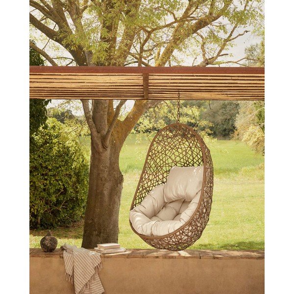 Rudas pakabinamas sodo krėslas Kave Home Florina-image-1