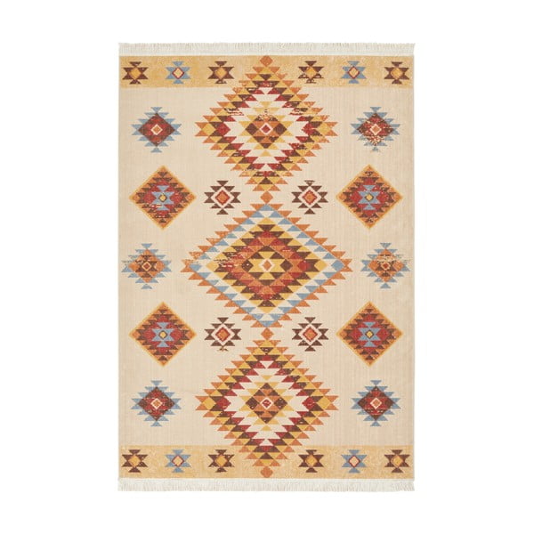 Oranžinės-smėlio spalvos kilimas su dalimi perdirbtos medvilnės Nouristan, 120 x 170 cm