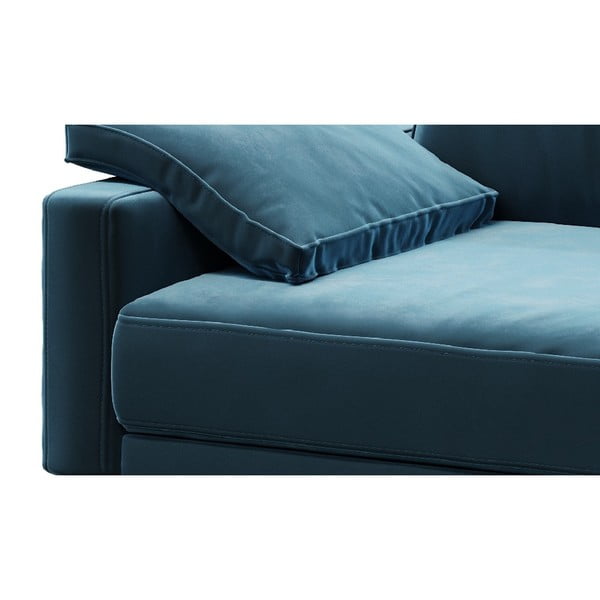 Mėlynos spalvos aksominė sofa MESONICA Musso, 173 cm-image-4