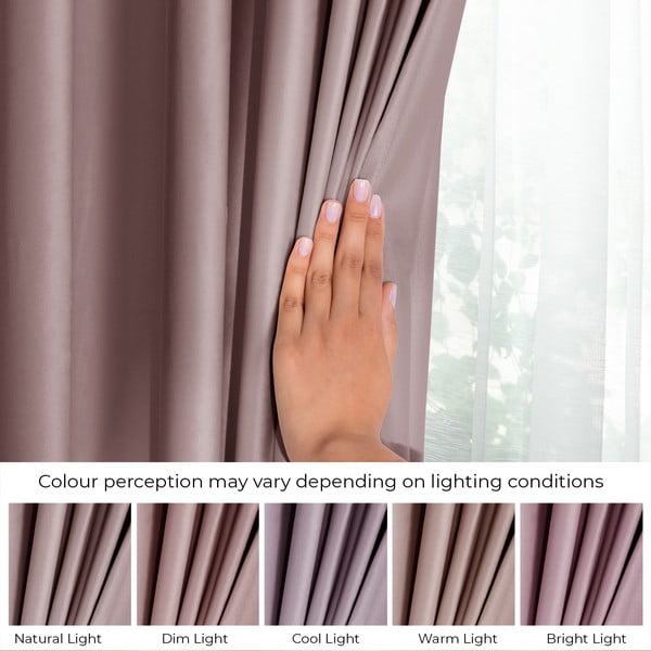 Šviesiai rudos spalvos iš velveto pritemdymas (dalinis užtemimas) užuolaida 140x245 cm Eyelets – Restilo-image-4