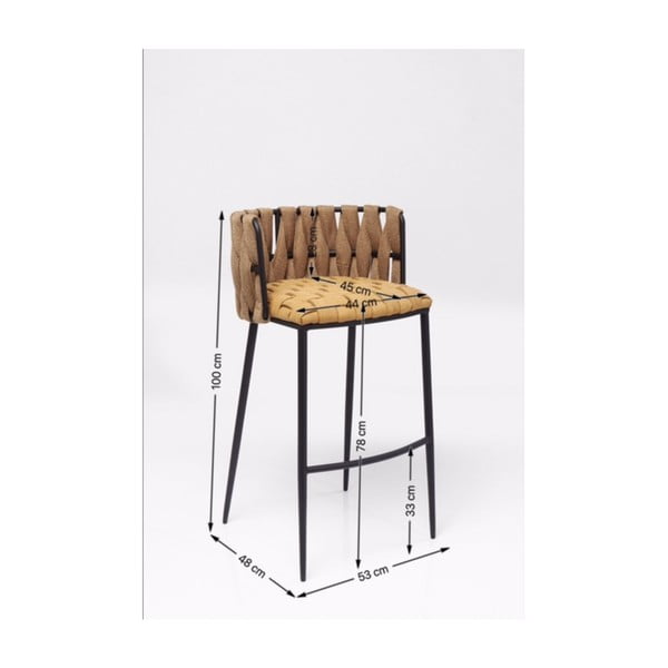 2 geltonų baro kėdžių rinkinys Kare Design Cheerio-image-4