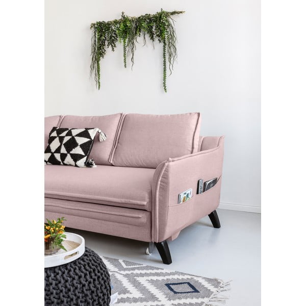 Rausvos spalvos sofa-lova Miuform Charming Charlie, kairysis kampas-image-4