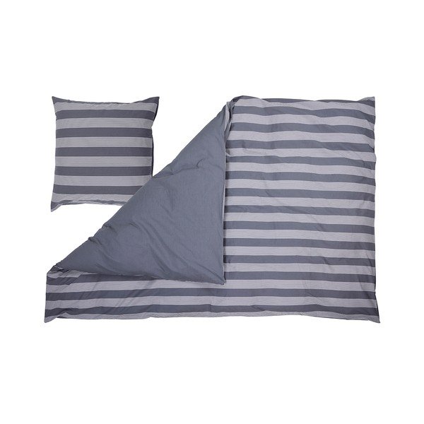 Pilka medvilninė perkelio patalynė 200x140 cm Pure - Bahne & CO