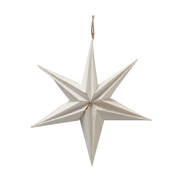 Balta kalėdinė popierinė kabanti žvaigždės formos dekoracija Boltze Kassia, ø 20 cm