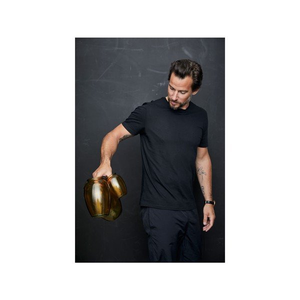 Geltono stiklo vaza "Bitz Kusintha", ø 17,5 cm-image-2