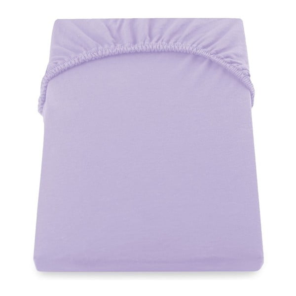 DecoKing Nephrite Violet šviesiai violetinis elastinė paklodė, 180/200 x 200 cm