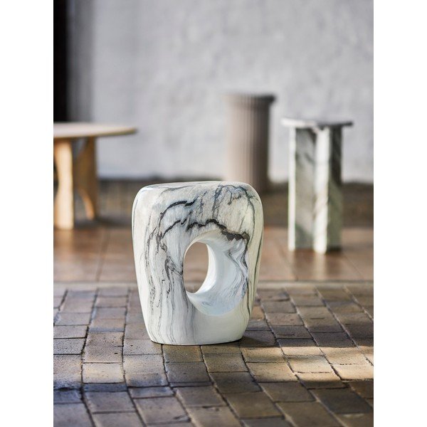 Iš akmens šoninis stalas 31x39 cm Bard – Bloomingville-image-1