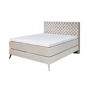 Smėlio spalvos lova su spintelėmis 200x200 cm La Maison - Meise Möbel