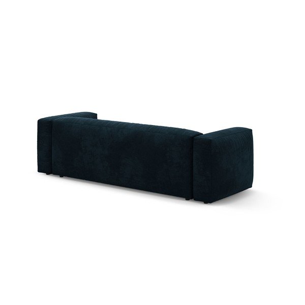 Tamsiai mėlynos spalvos sulankstoma sofa iš velveto 264 cm – Micadoni -image-4