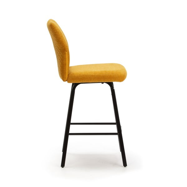 Garstyčių spalvos baro kėdės, 4 vnt., 65 cm ilgio Bei - Marckeric-image-4