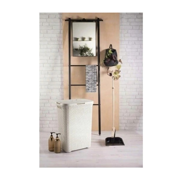 Šviesios kreminės spalvos skalbinių krepšys Curver Hamper, 60 l-image-1