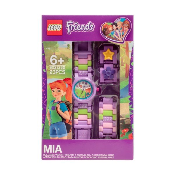 Violetinės spalvos rankinis laikrodis su atlenkiamu dirželiu LEGO® Friends Mia-image-1