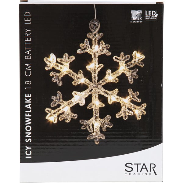 Šviečianti dekoracija su Kalėdų motyvu Icy Snowflake – Star Trading-image-1
