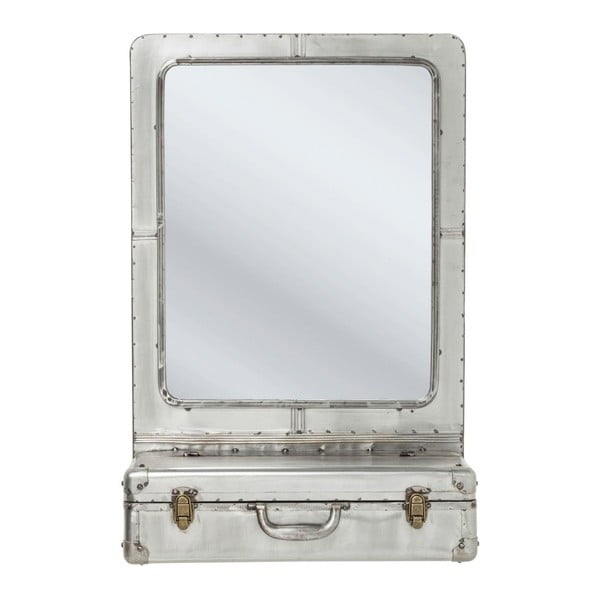 Sieninis veidrodis su saugykla "Kare Design" lagaminas