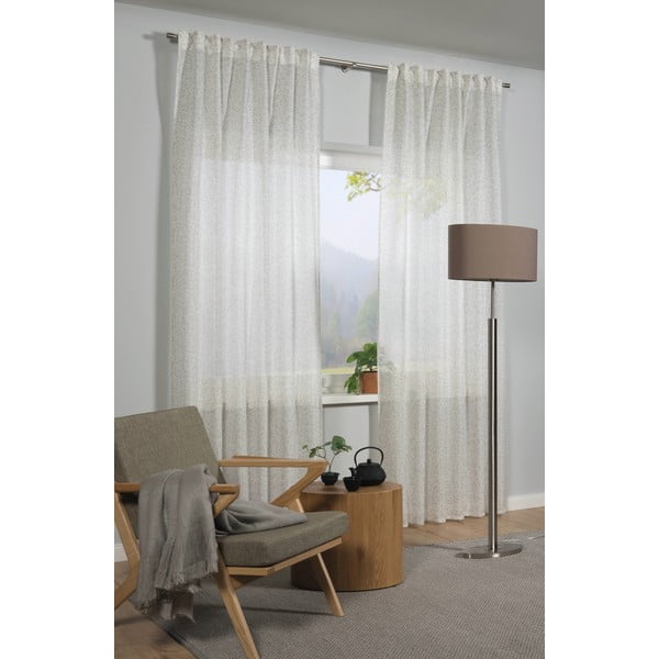 Baltos spalvos permatoma užuolaida 135x245 cm Zen Silence – Gardinia-image-1