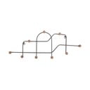 Pilkos spalvos iš metalo sieninė lentyna 71 cm Maze – PT LIVING