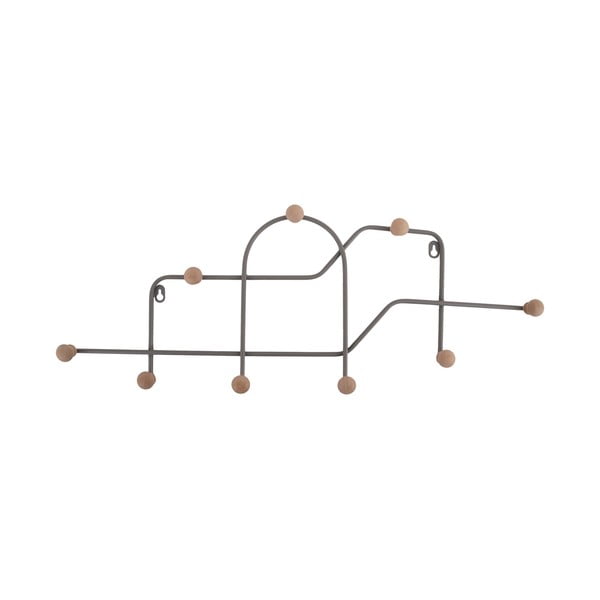 Pilkos spalvos iš metalo sieninė lentyna 71 cm Maze – PT LIVING