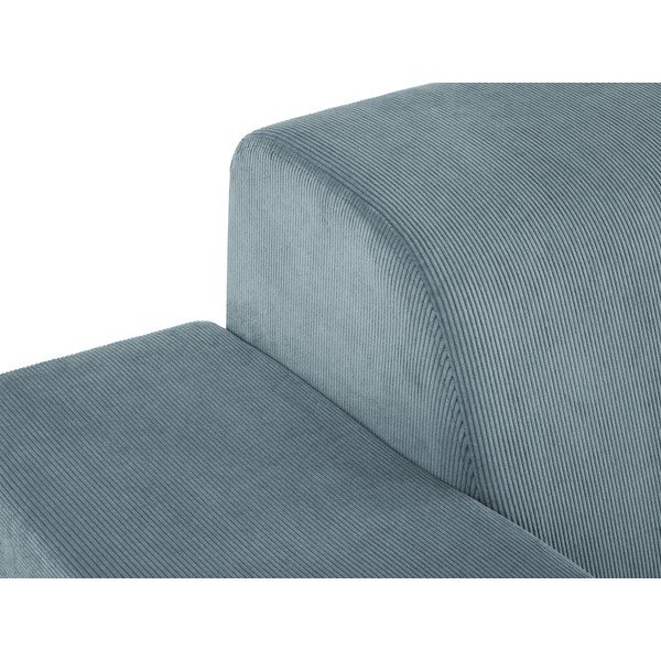 Šviesiai mėlyna aksominė kampinė sofa Cosmopolitan Design Hobart, kampas kairėje-image-1