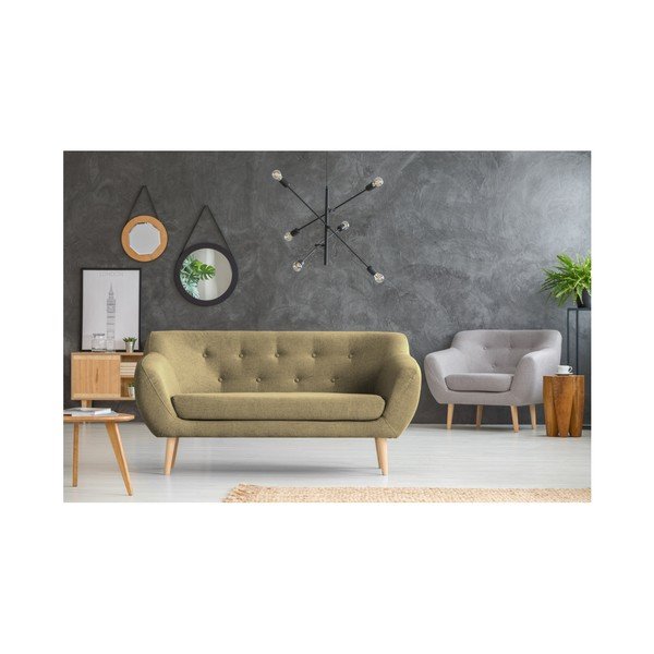 Rudos spalvos dvivietė sofa su šviesiomis kojomis Mazzini Sofas Sicile-image-4