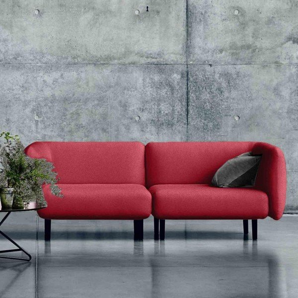 Raudona sofa Softline Elle, 230 cm-image-1