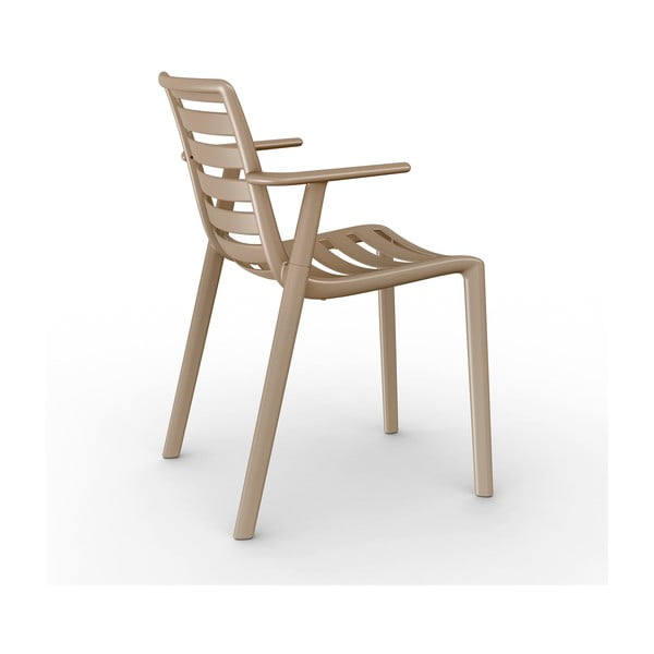 2 smėlio rudos spalvos sodo kėdžių su porankiais rinkinys "Resol Slatkat