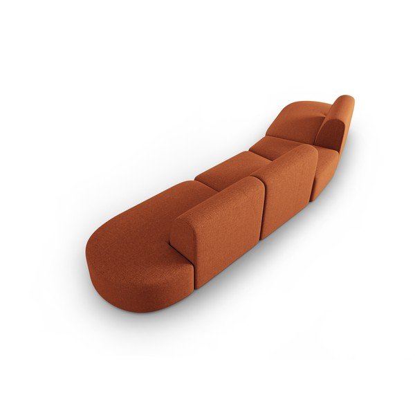 Sofa oranžinės spalvos 412 cm Shane – Micadoni Home-image-3