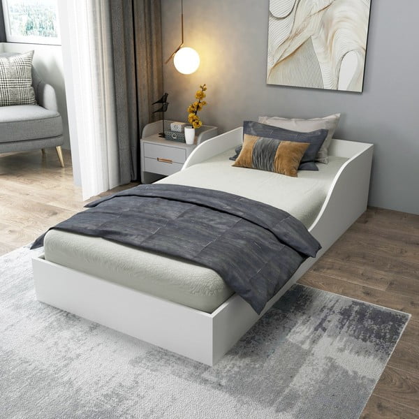 Viengulė lova baltos spalvos 90x190 cm Oya – Kalune Design-image-1
