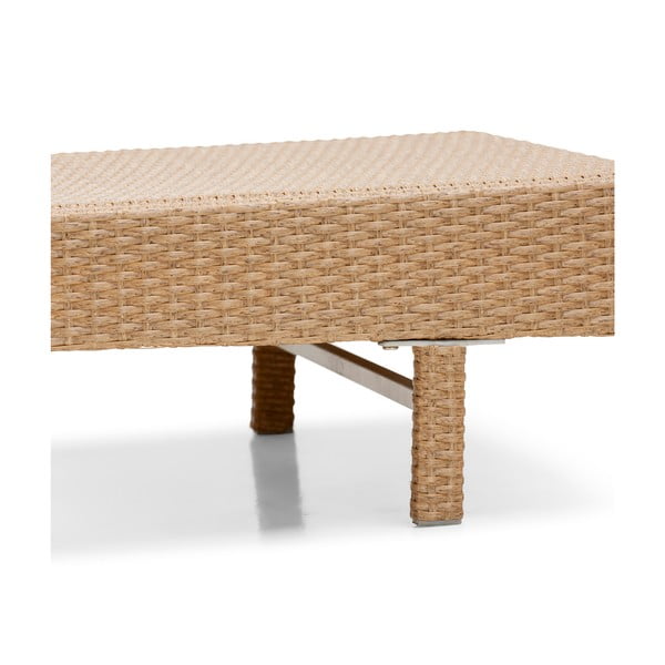 Smėlio spalvos sodo gultas iš ratano Bonami Essentials Portugal, ilgis 200 cm-image-3