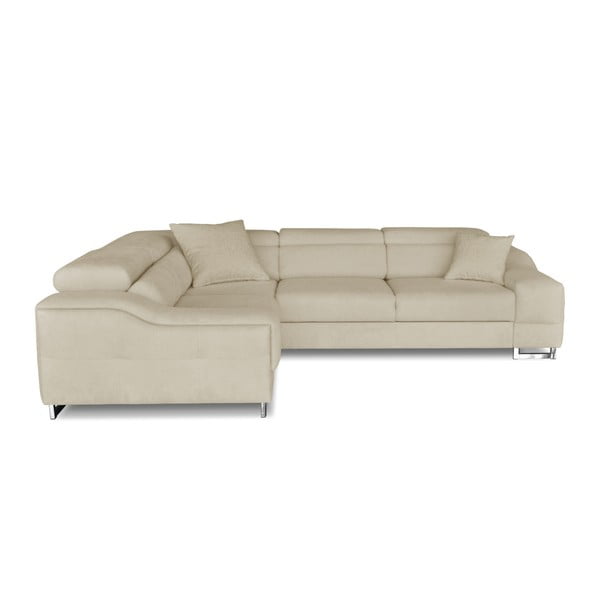 Smėlio spalvos kampinė sofa-lova "Windsor & Co. Sofos "Kappa", kairysis kampas