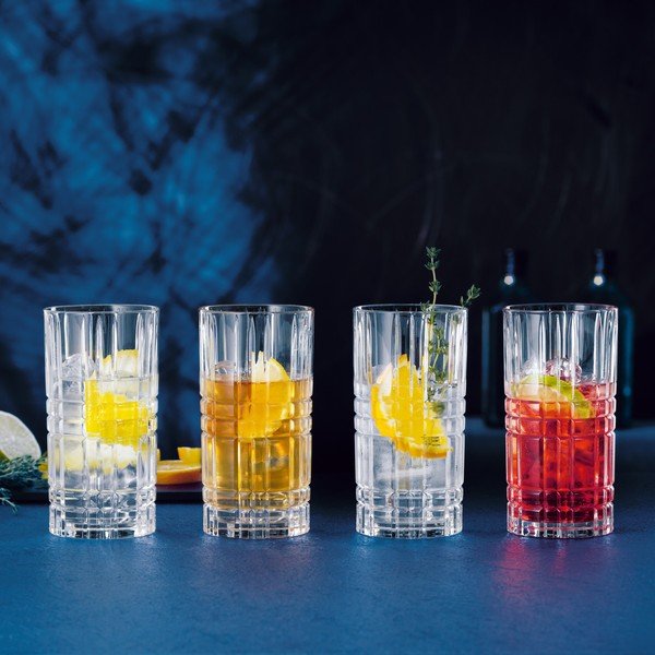 4 krištolinių taurių rinkinys Nachtmann Square Longdrink, 445 ml-image-1
