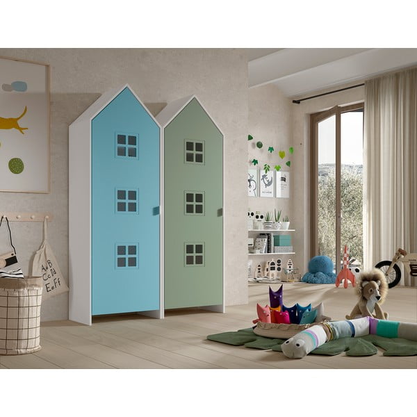 Vaikiška spinta žalios spalvos/šviesiai mėlynos spalvos 115x171,5 cm CASAMI BRUGES – Vipack-image-1