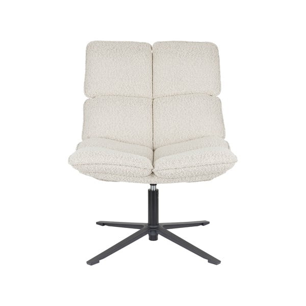 Kreminės spalvos pasukamas iš boucle krėslas Bros – White Label-image-2