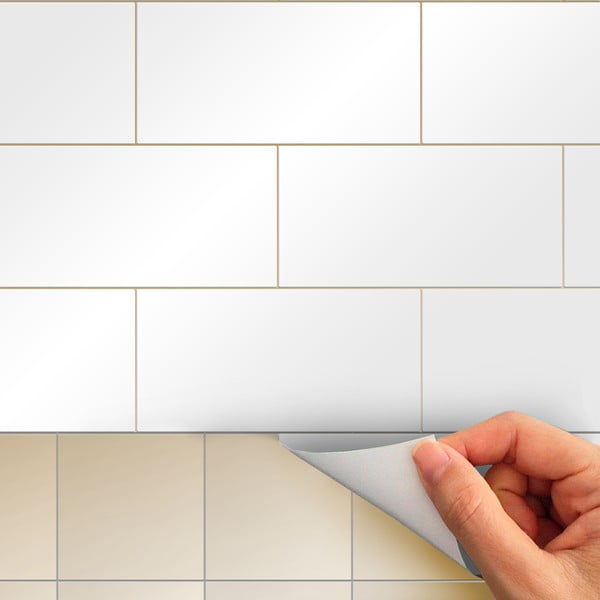 Lipdukų rinkinys plytelėms 30 vnt. 20x10 cm Subway Tiles White - Ambiance-image-3