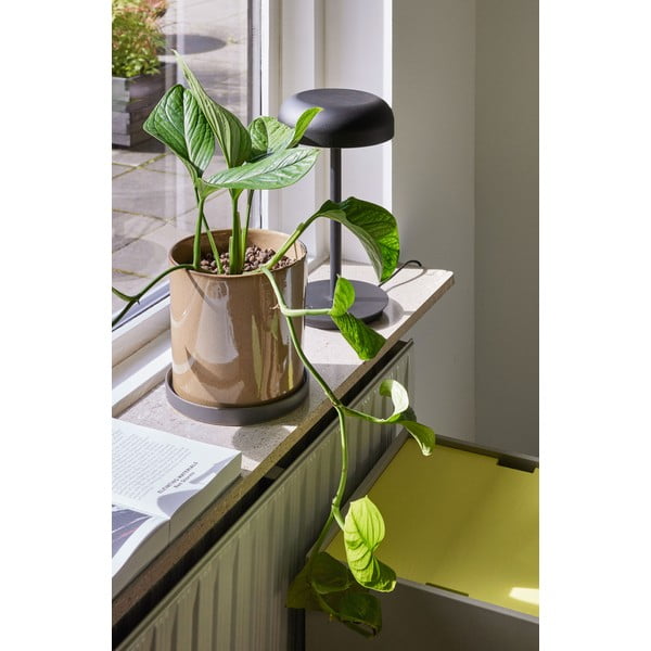 Stalinis šviestuvas juodos spalvos LED su pritemdymo funkcija (aukštis 37 cm) Velo – Hübsch-image-1